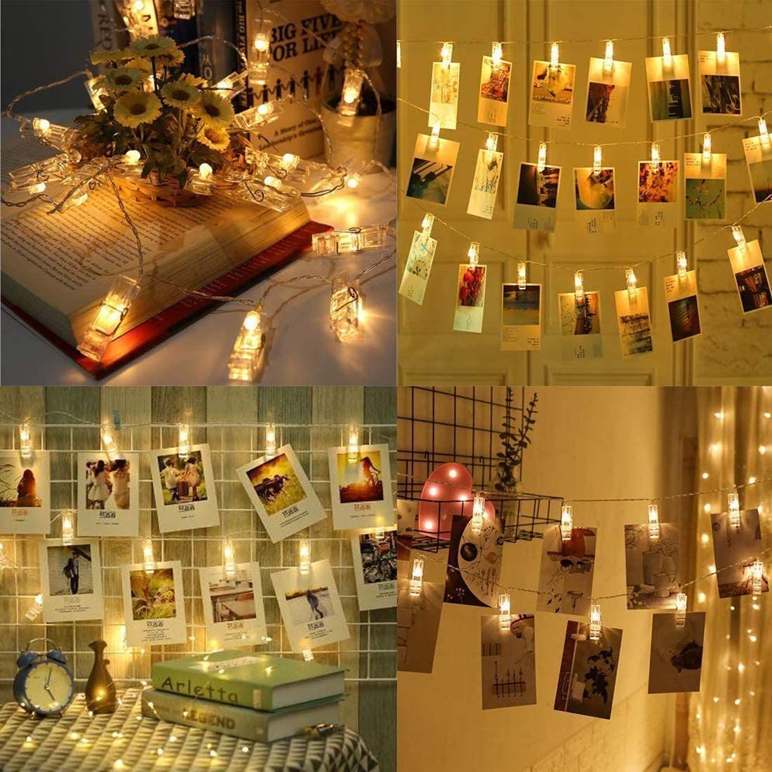 Quace LED Decorative Lights - Yellow | ‎Photo Clips