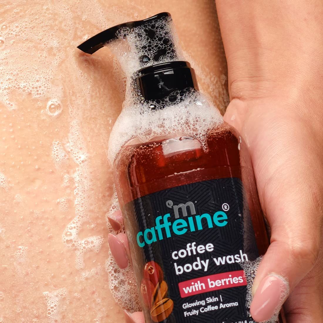 Mcaffeine Coffee Body Was With Berries(200ml) & Mcaffeine Natural Loofah(1pc) Combo