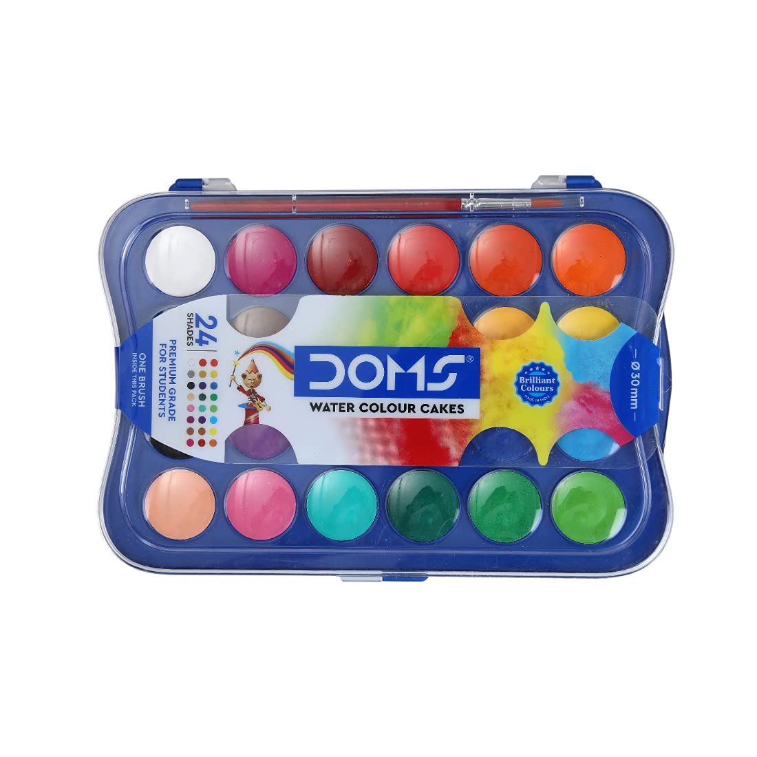Doms Water Color Cakes 24 Shades (23 Mm)