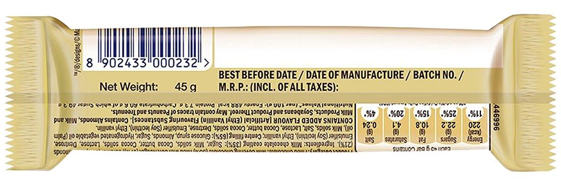 Snickers Almond Filled Chocolate Bar 45 g Combo