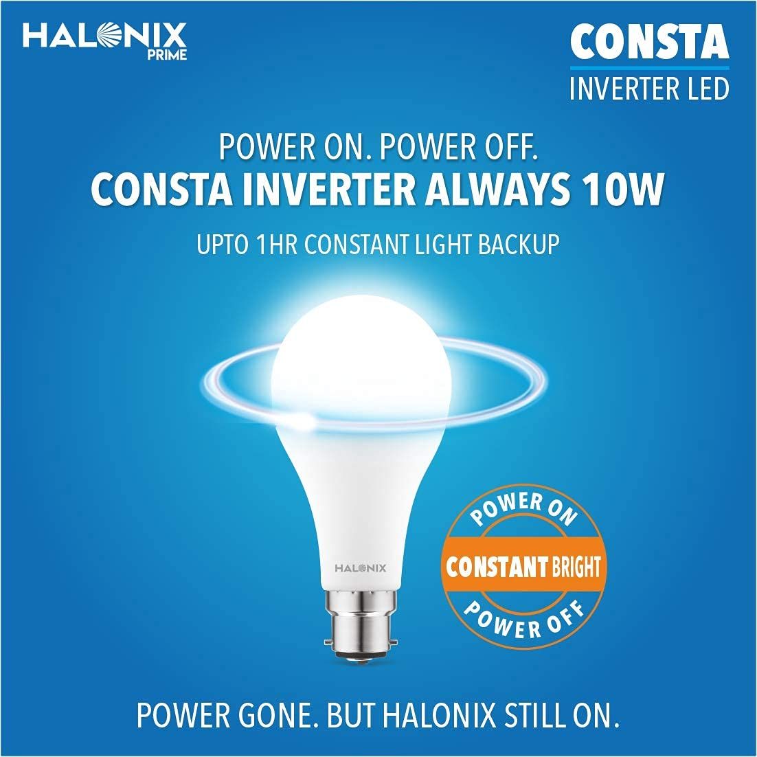 Halonix 20W B22 Rechargeable Emergency Light Inverter Led Bulb