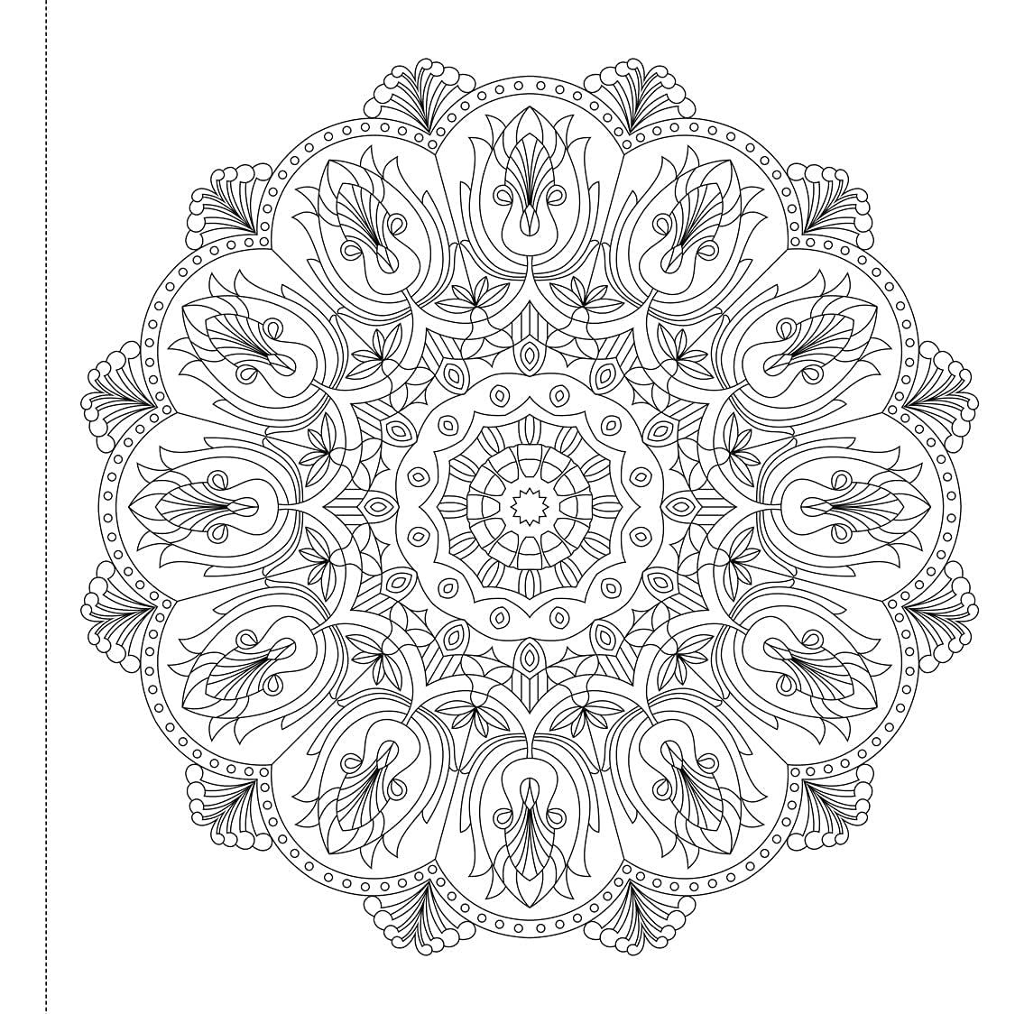 Mandala: Colouring Books For Adults With Tear Out Sheets