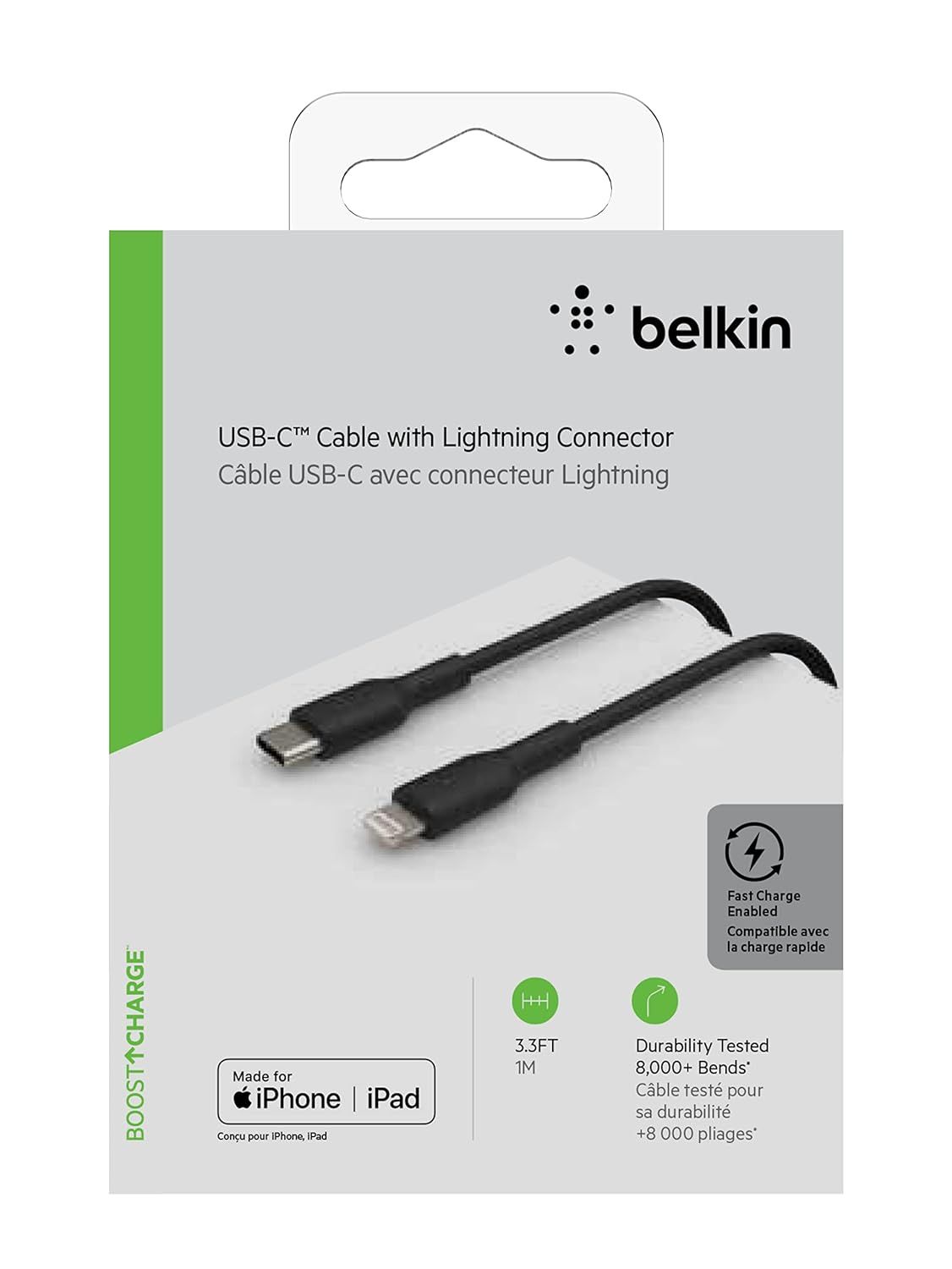 Belkin Lightning To Type C Cable | 1 m | Black