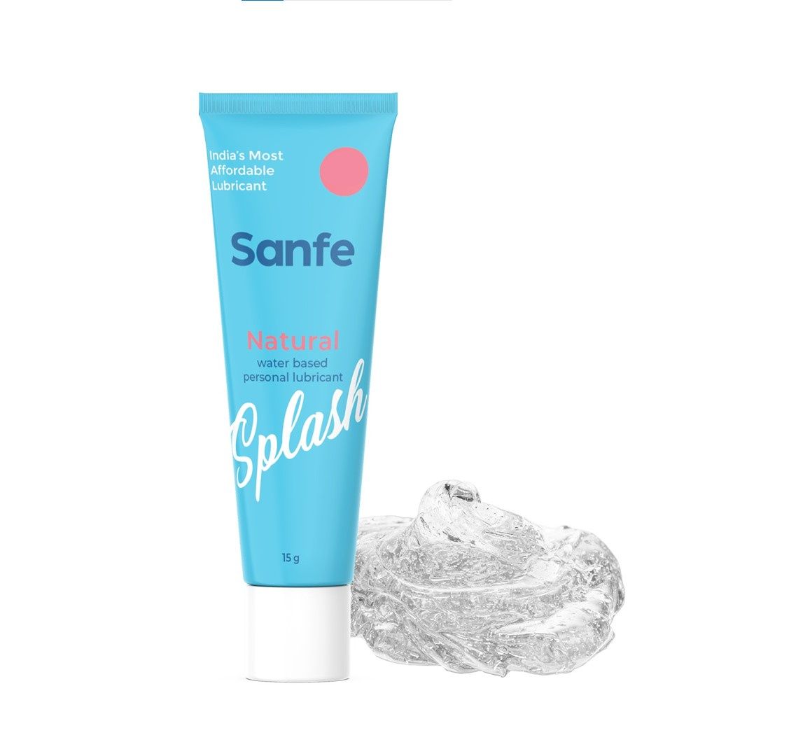 Sanfe Splash Natural Lubricant For Intercourse, Non-Greasy, Water Based, For Women & Men
