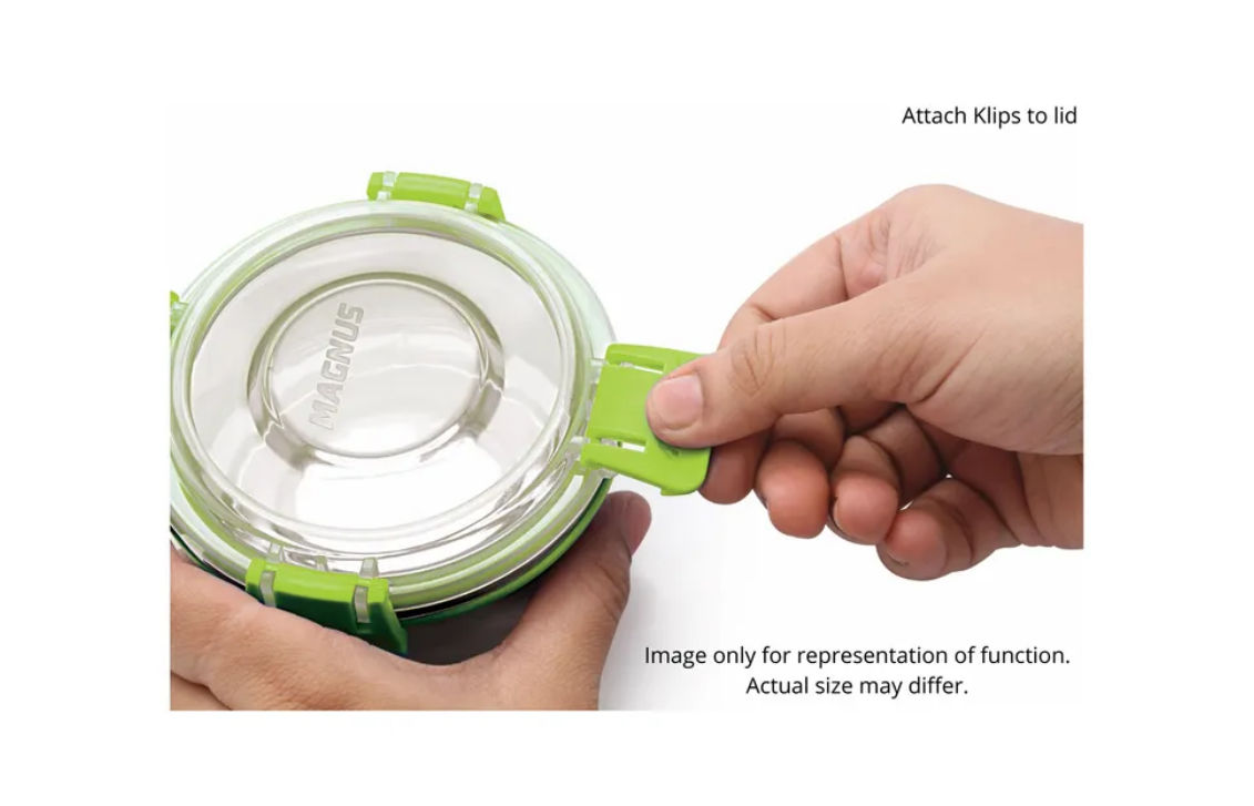 Magnus Klip Lock Stainless Steel Container- 300 Ml