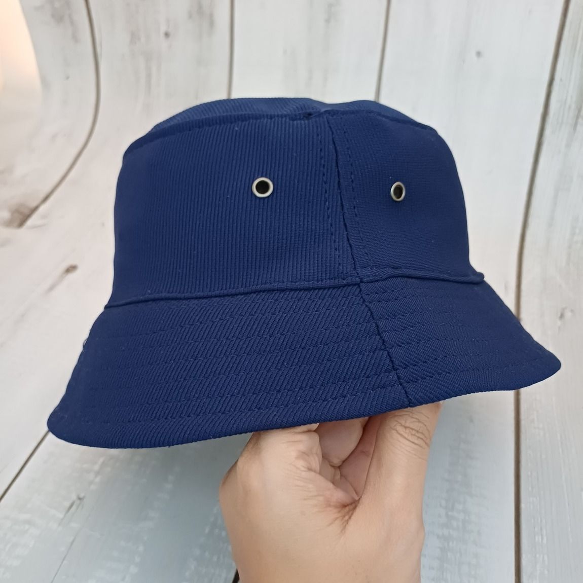 Gullak Unisex Solid Cotton Fishing Hat | Blue - Free Size