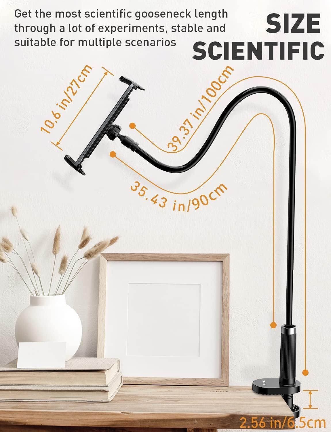 Sounce 360 Adjustable Mobile Phone Holder | Flexible Gooseneck Clamp | Black