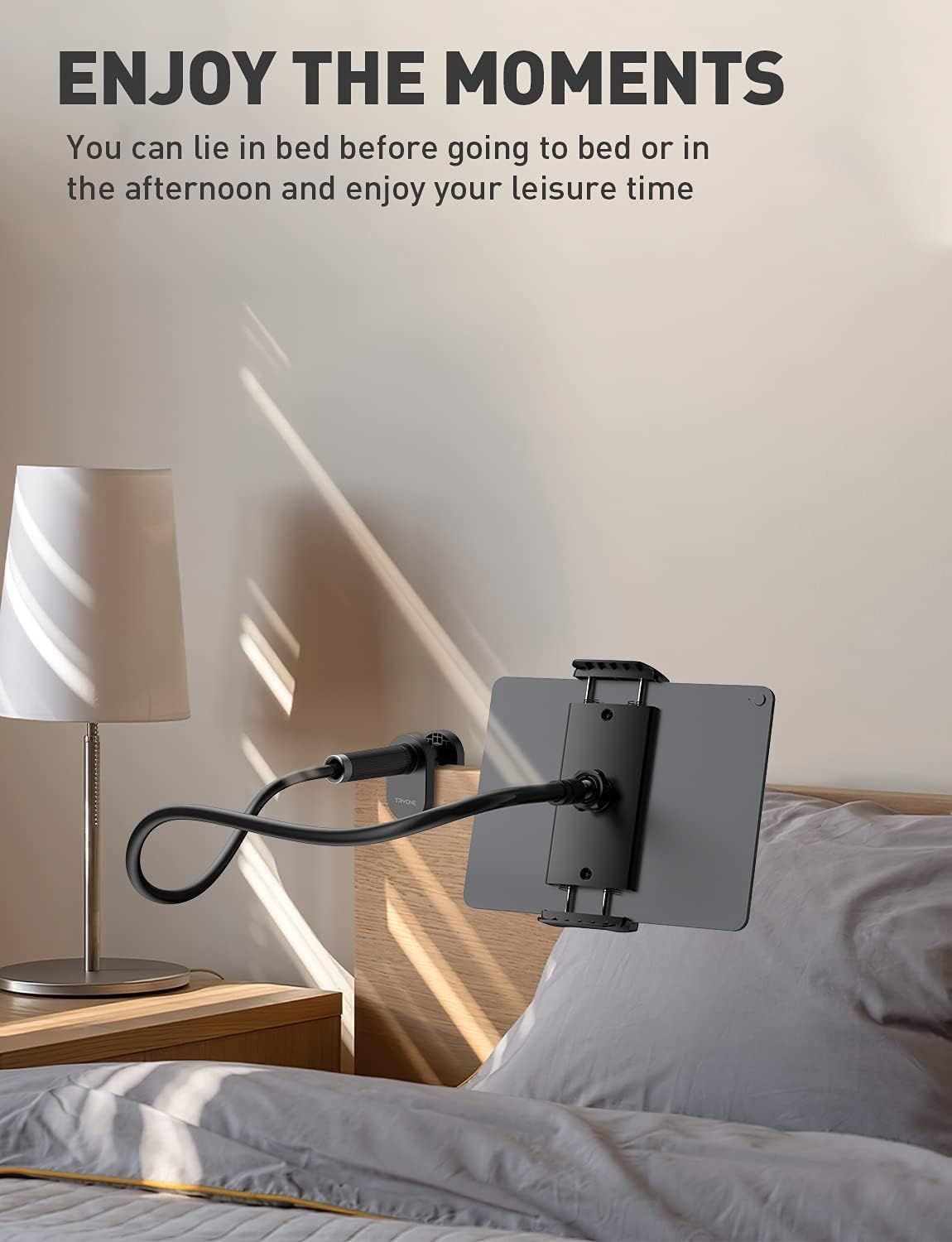 Sounce 360 Adjustable Mobile Phone Holder | Flexible Gooseneck Clamp | Black
