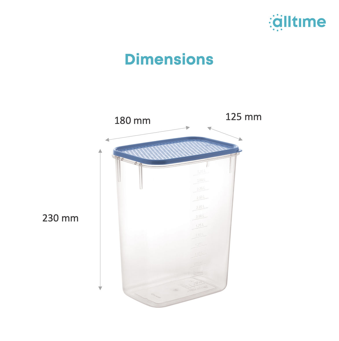 All Time Polka Storage Container 423 (3250 Ml) (Assorted Color)