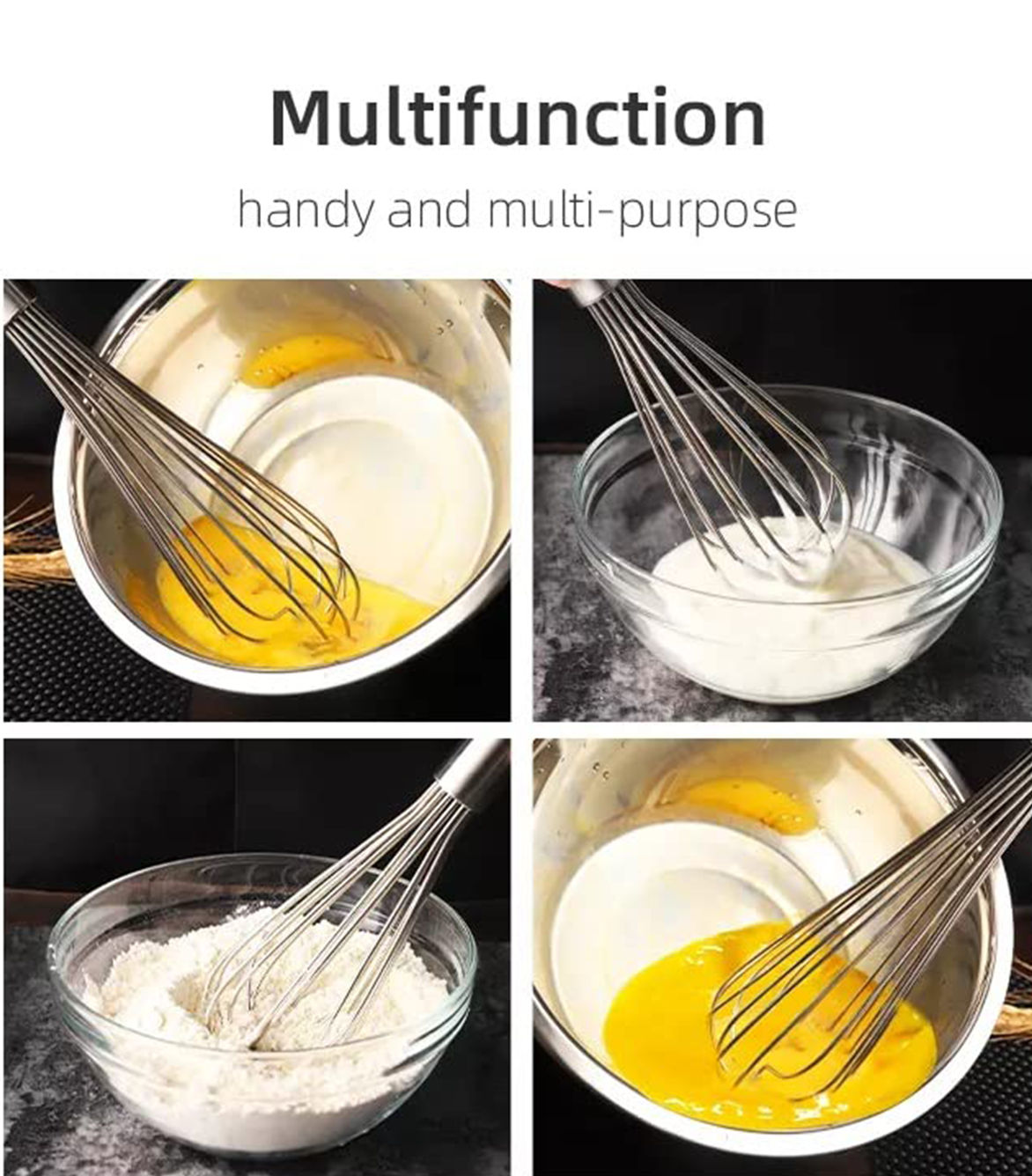 Silicone 3 Pc Combo (Whisk+Oil Brush+Spatula) - Assorted