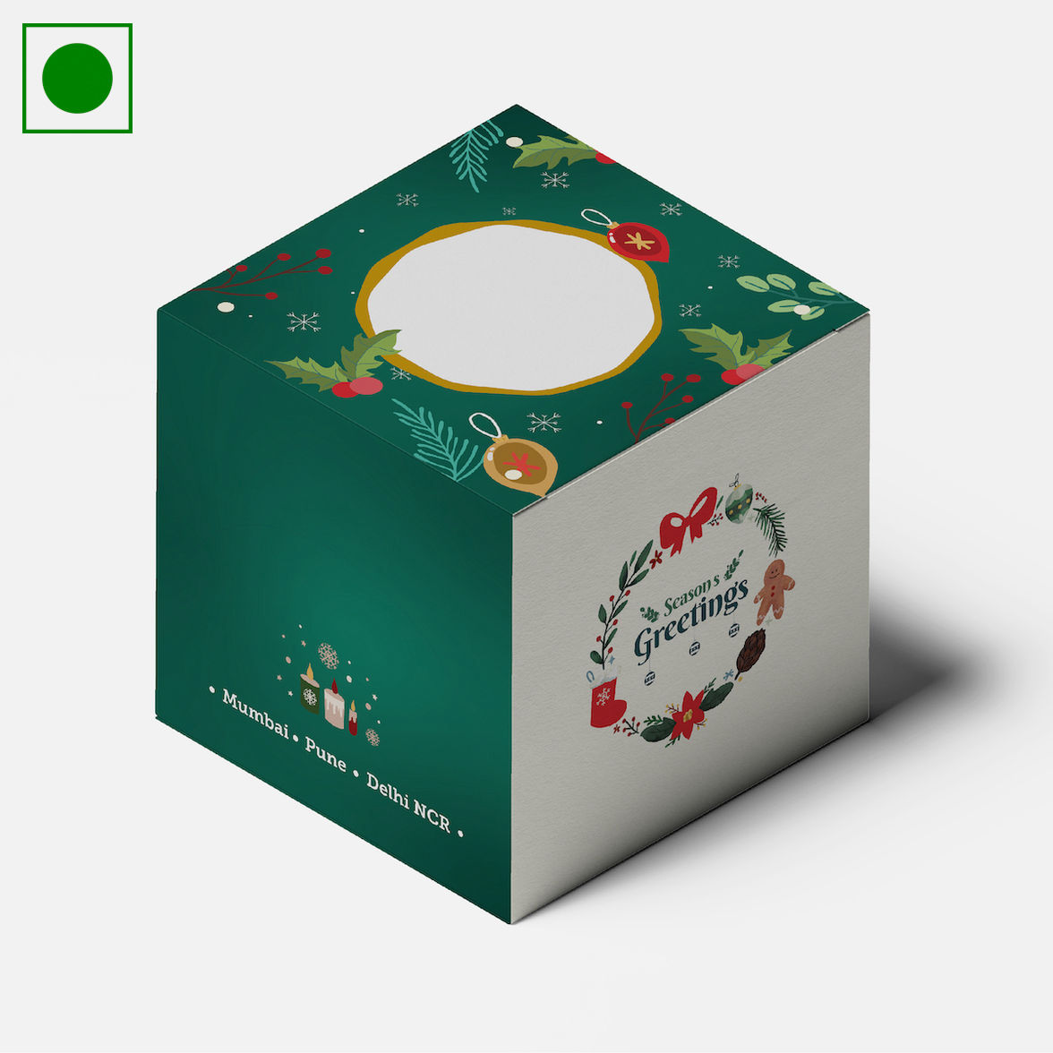 Love and Chessecake Christmas Father Cupcakes (4 pcs) (Eggless / Veg)