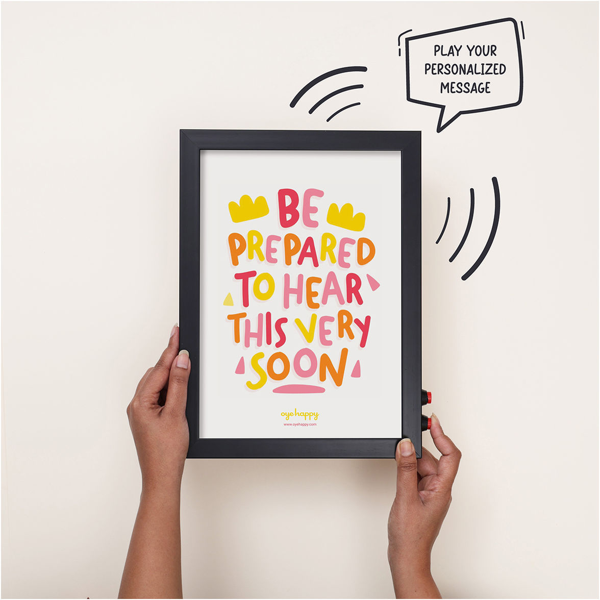 Happy Mail Custom Voice Frame For New Parents