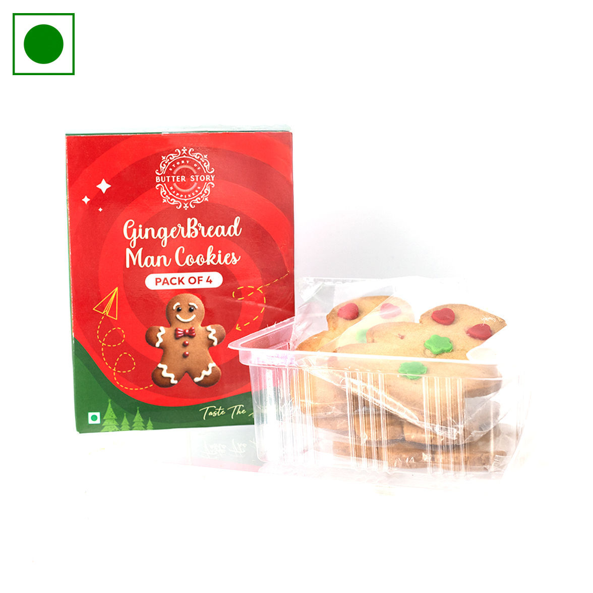 Butter Story gingerbread Man Cookies (Eggless / Veg)