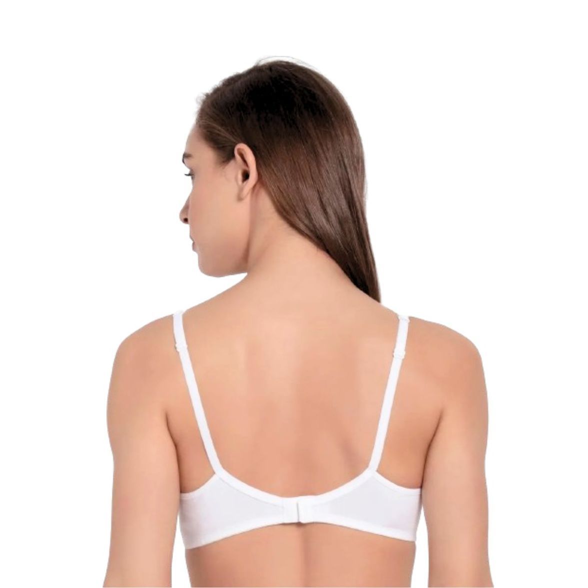 Jockey 1722 Women's Wirefree Non Padded Cotton | Medium Coverage | Concealed Shaper Panel | White - 36C
