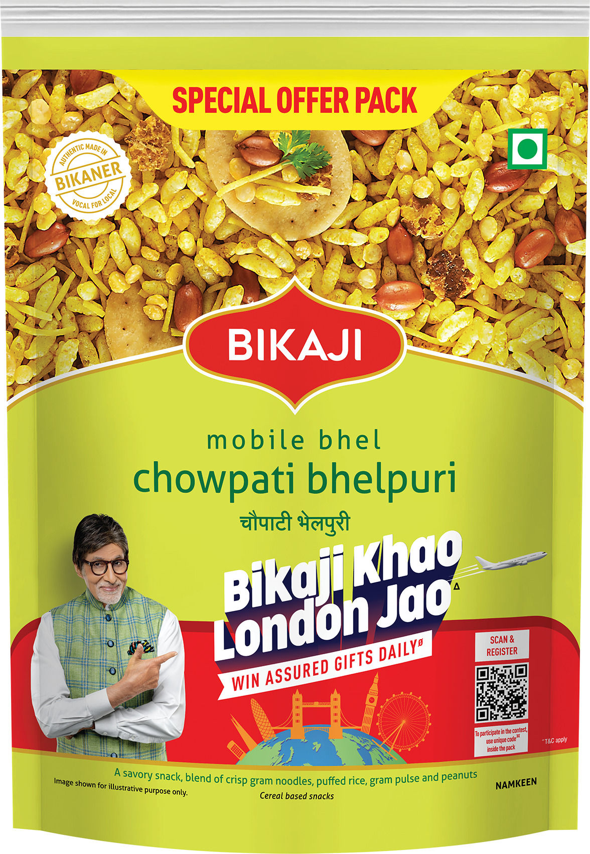 Bikaji Aslee Bikaneri - Chowpati Bhel Namkeen
