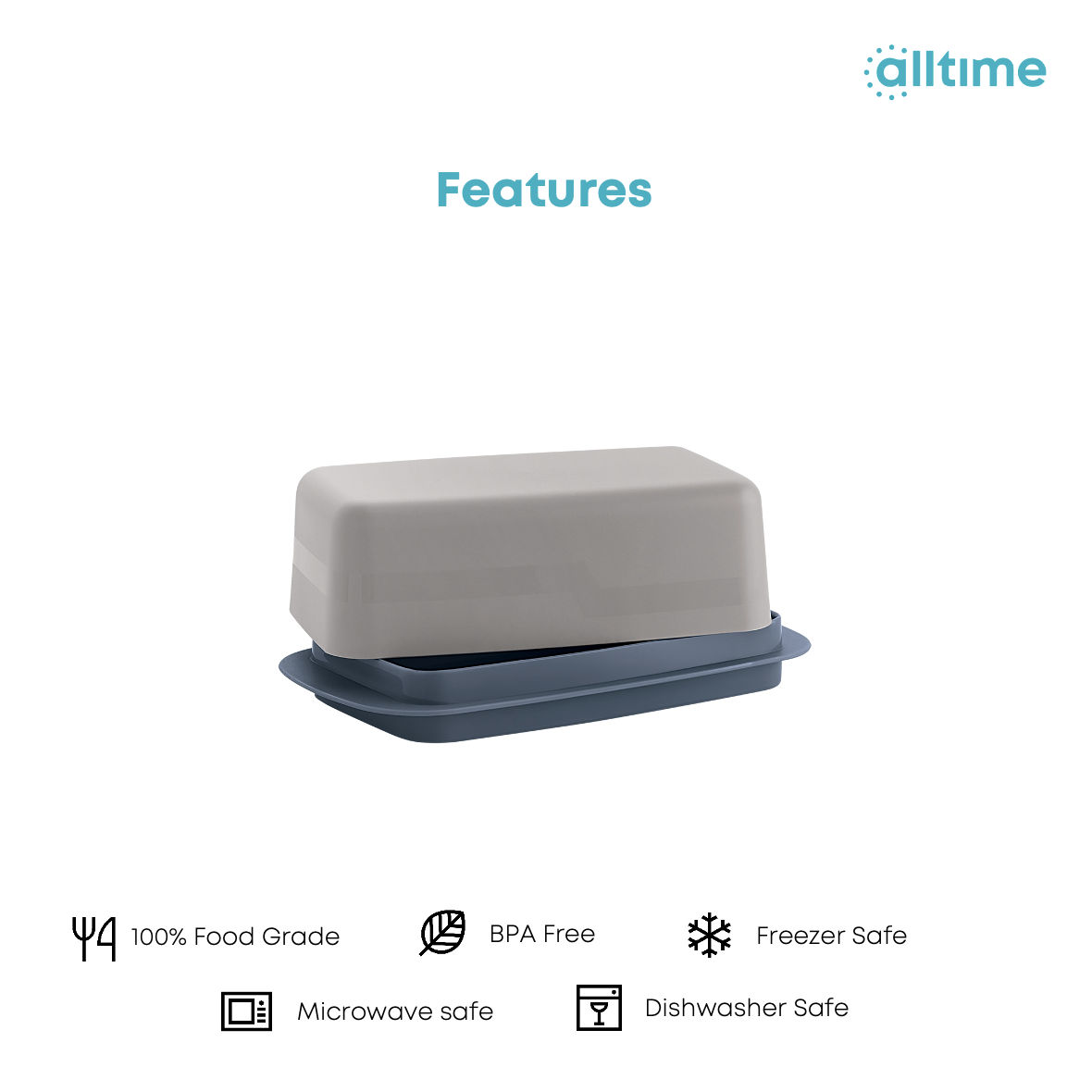 All Time Perfect Butter Dish, Bpa Free - Assorted