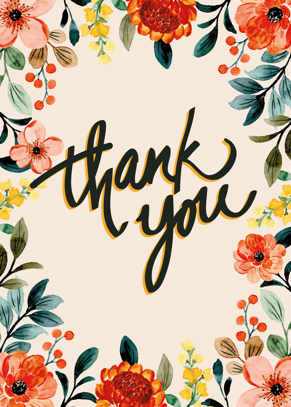 House Of Festivals Thank You Greeting Card - Design 1