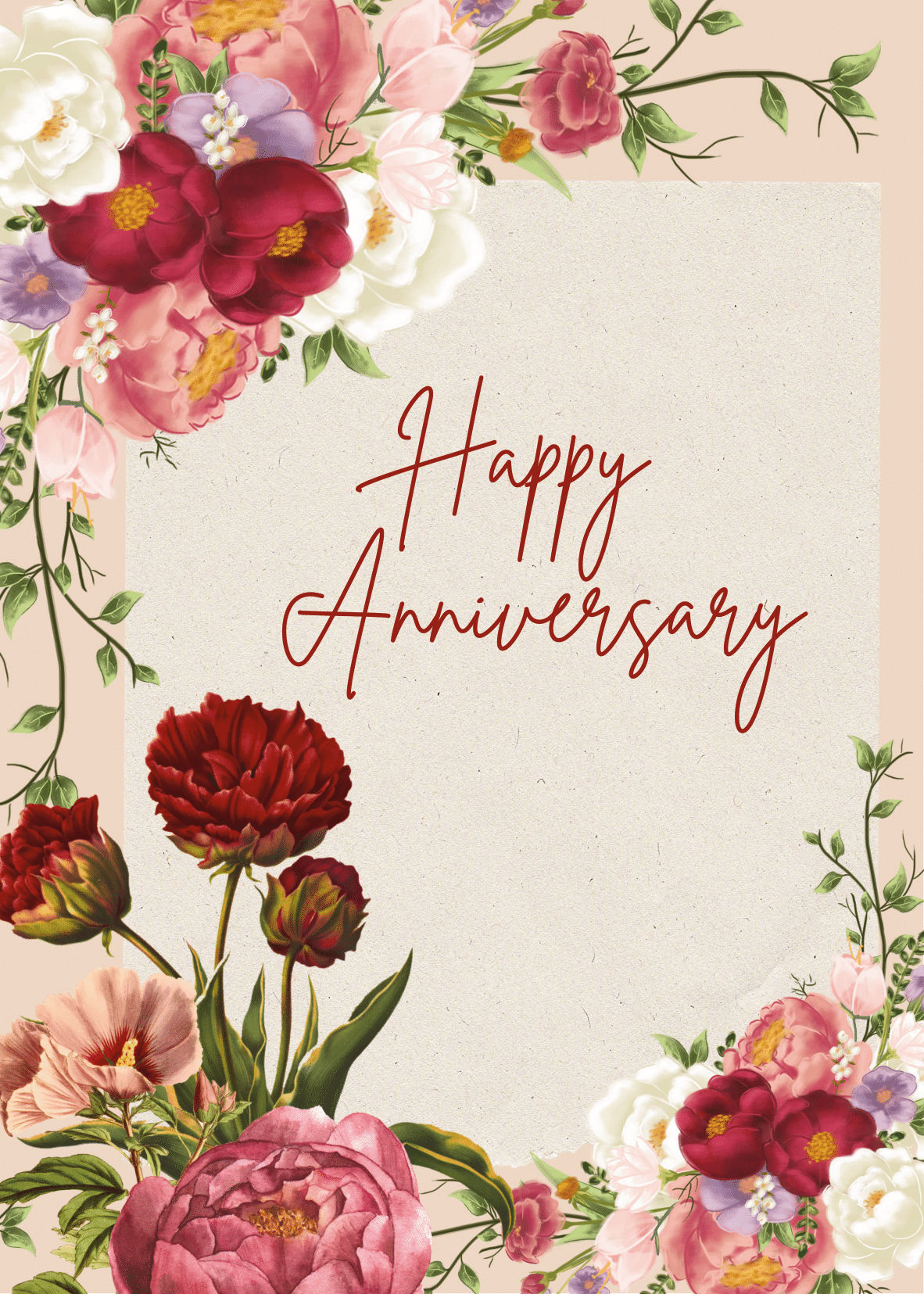 House Of Festivals Happy Anniversary Greeting Card - Design 8