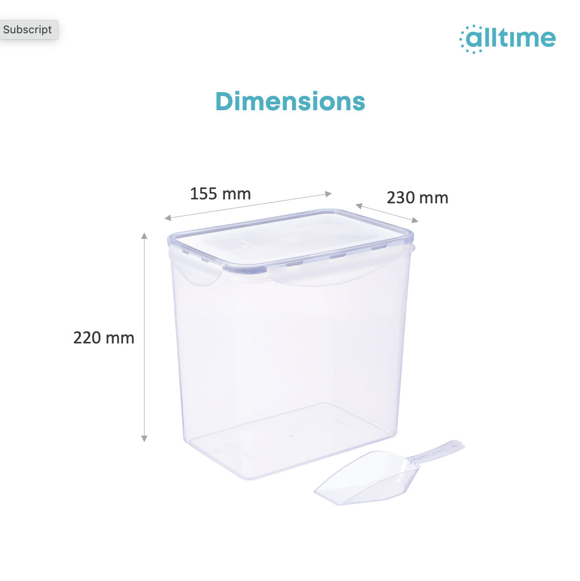 All Time Lock & Safe Storage Container 5400 Ml (Assorted Color)