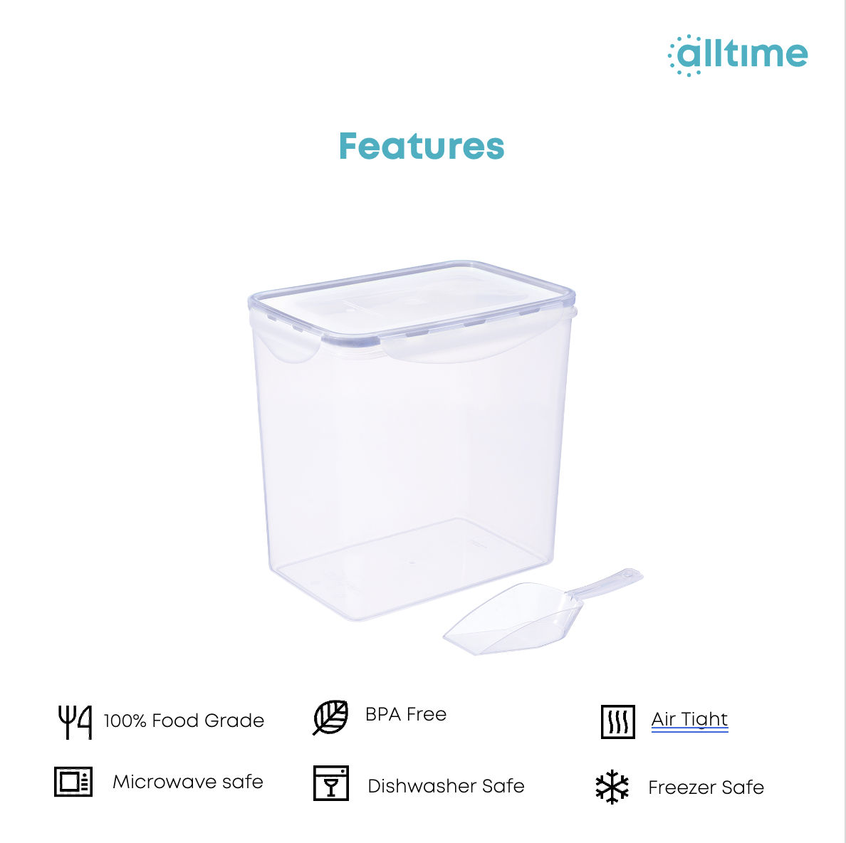 All Time Lock & Safe Storage Container 5400 Ml (Assorted Color)