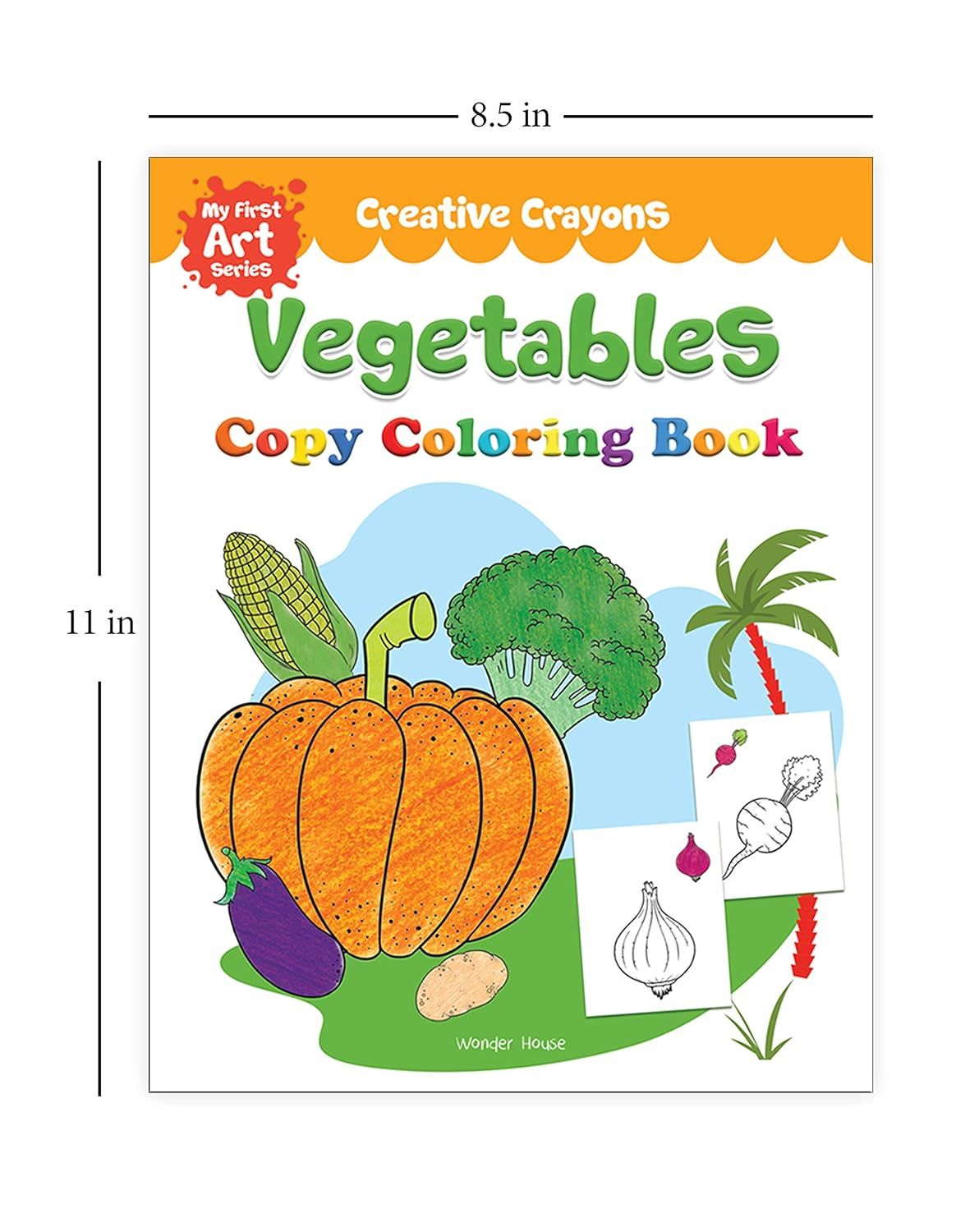 Colouring Book Of Vegetables Creative Crayons Series - Crayon Copy Colour Books