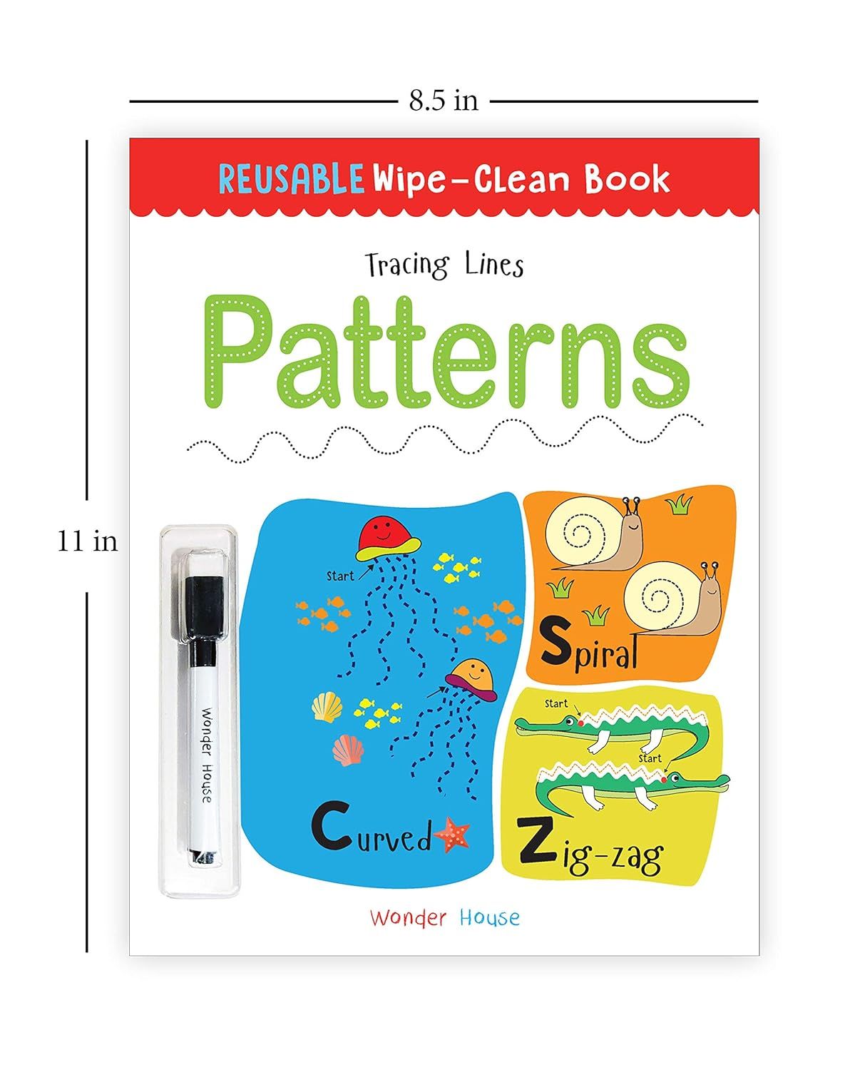Reusable Wipe and Clean Book Tracing - Lines Patterns - Trace and Practice Patterns