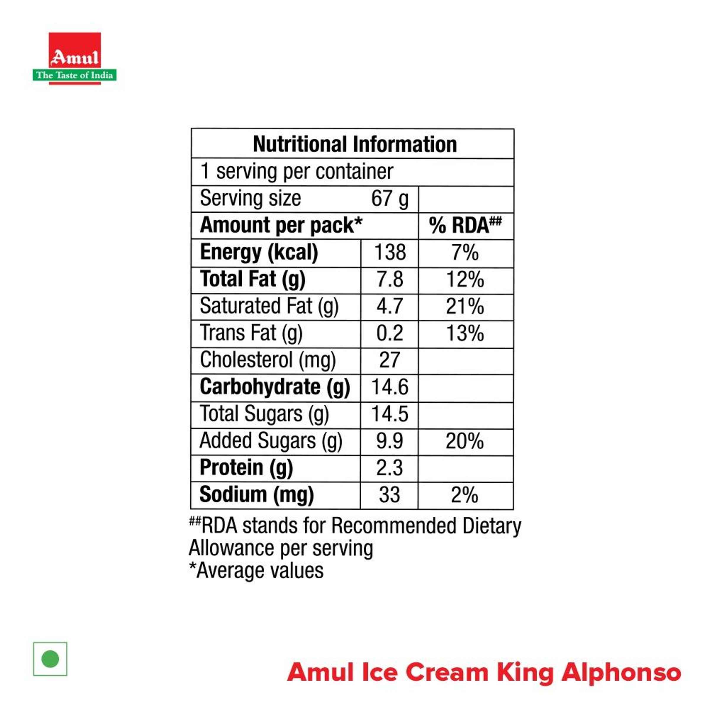 Amul King Alphonso Ice Cream - Image 4