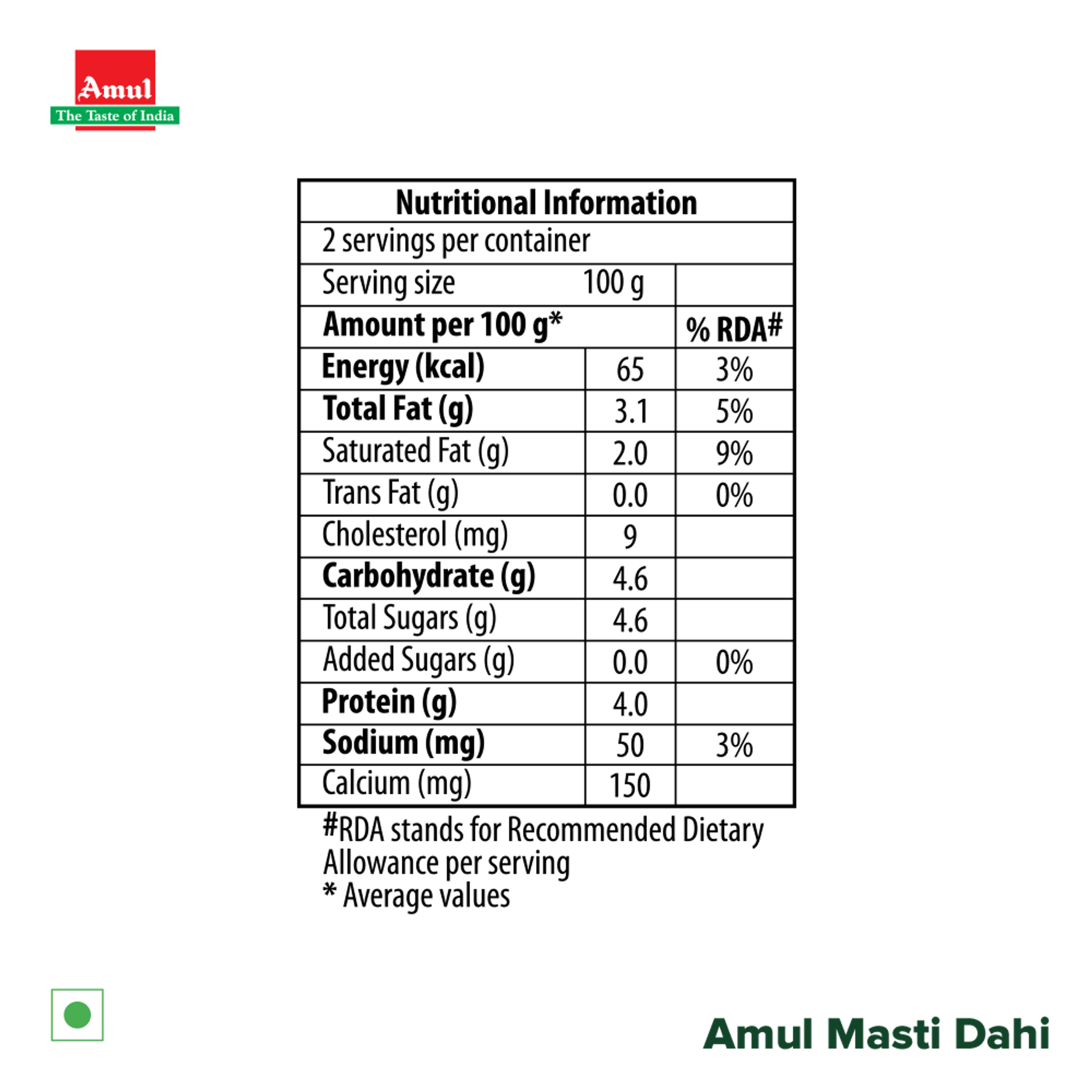 Amul Masti Dahi Cup - Image 4