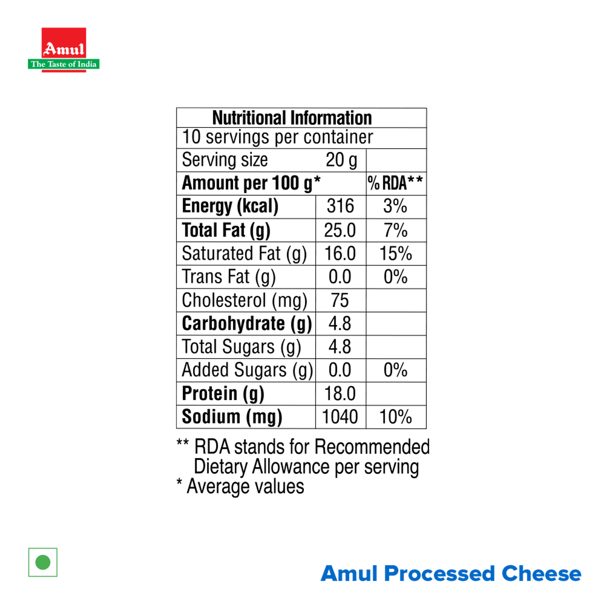 Amul A+ Process Cheese Slices - Image 4