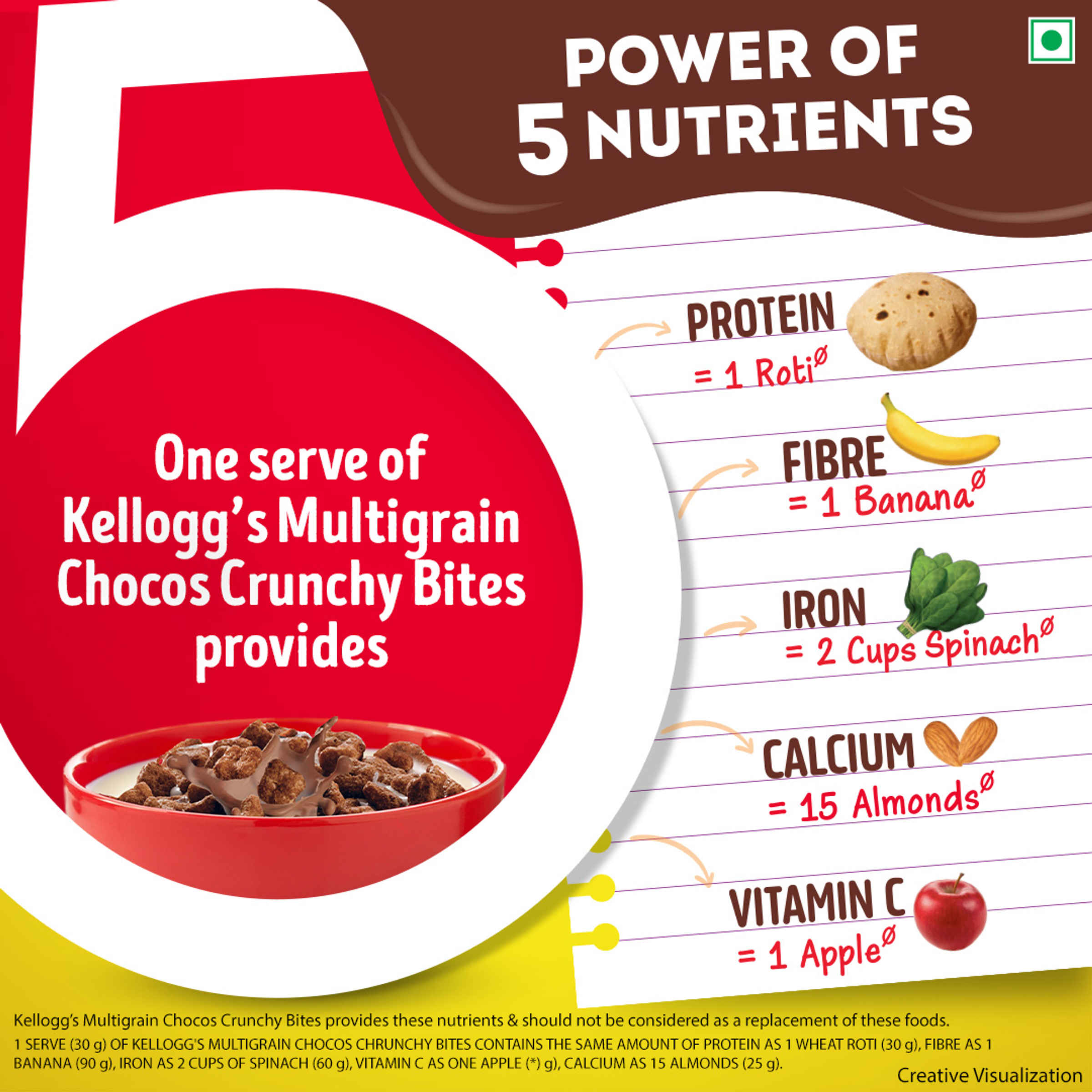 Kellogg's Multigrain Chocos Crunchy Bites | Source of Calcium & Fibre, High in Protein - Image 7