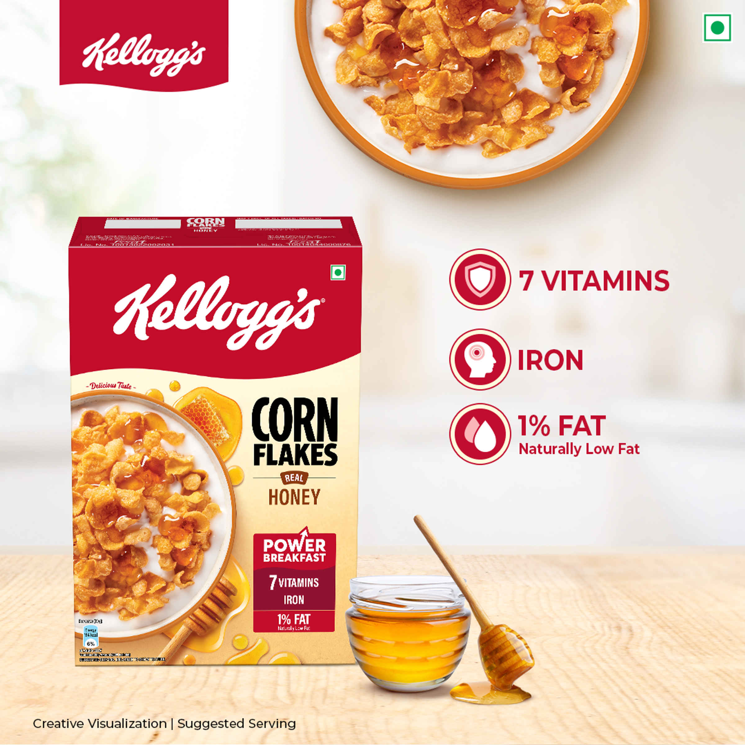 Kelloggs Corn Flakes With Real Honey - Image 7