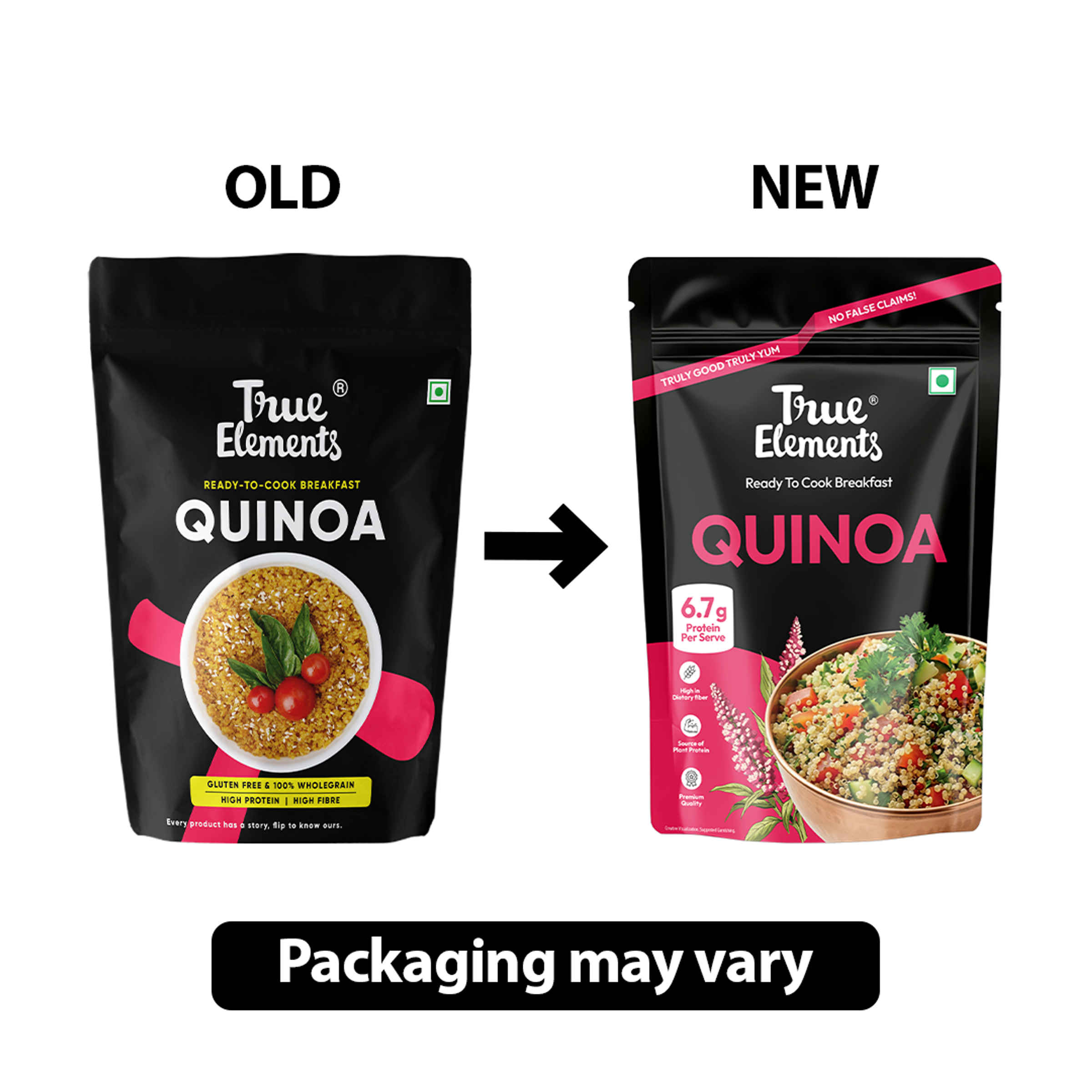 True Elements Wholegrain premium Quinoa | Gluten Free Quinoa Seeds | 6.7g Protein per serve - Image 3