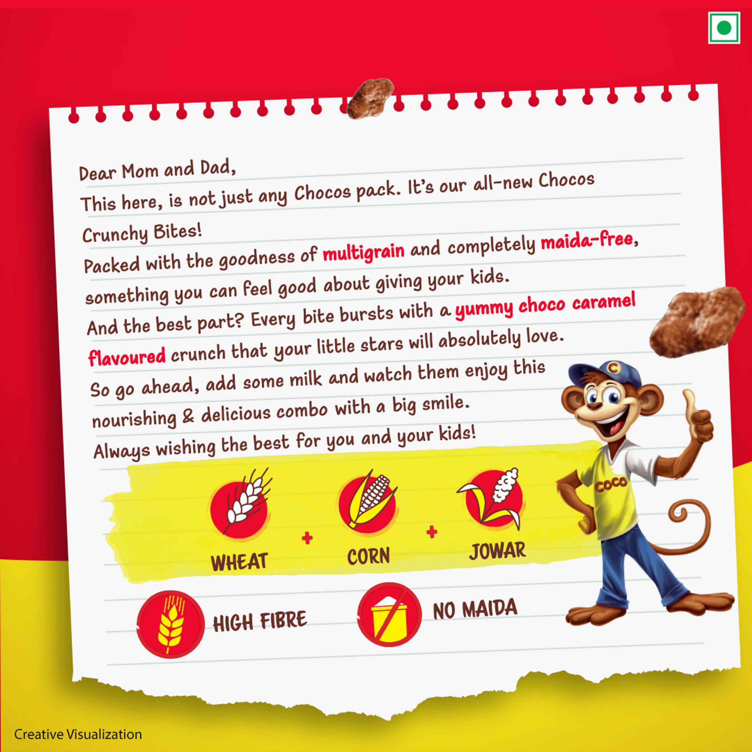 Kellogg's Multigrain Chocos Crunchy Bites | Source of Calcium & Fibre, High in Protein - Image 8