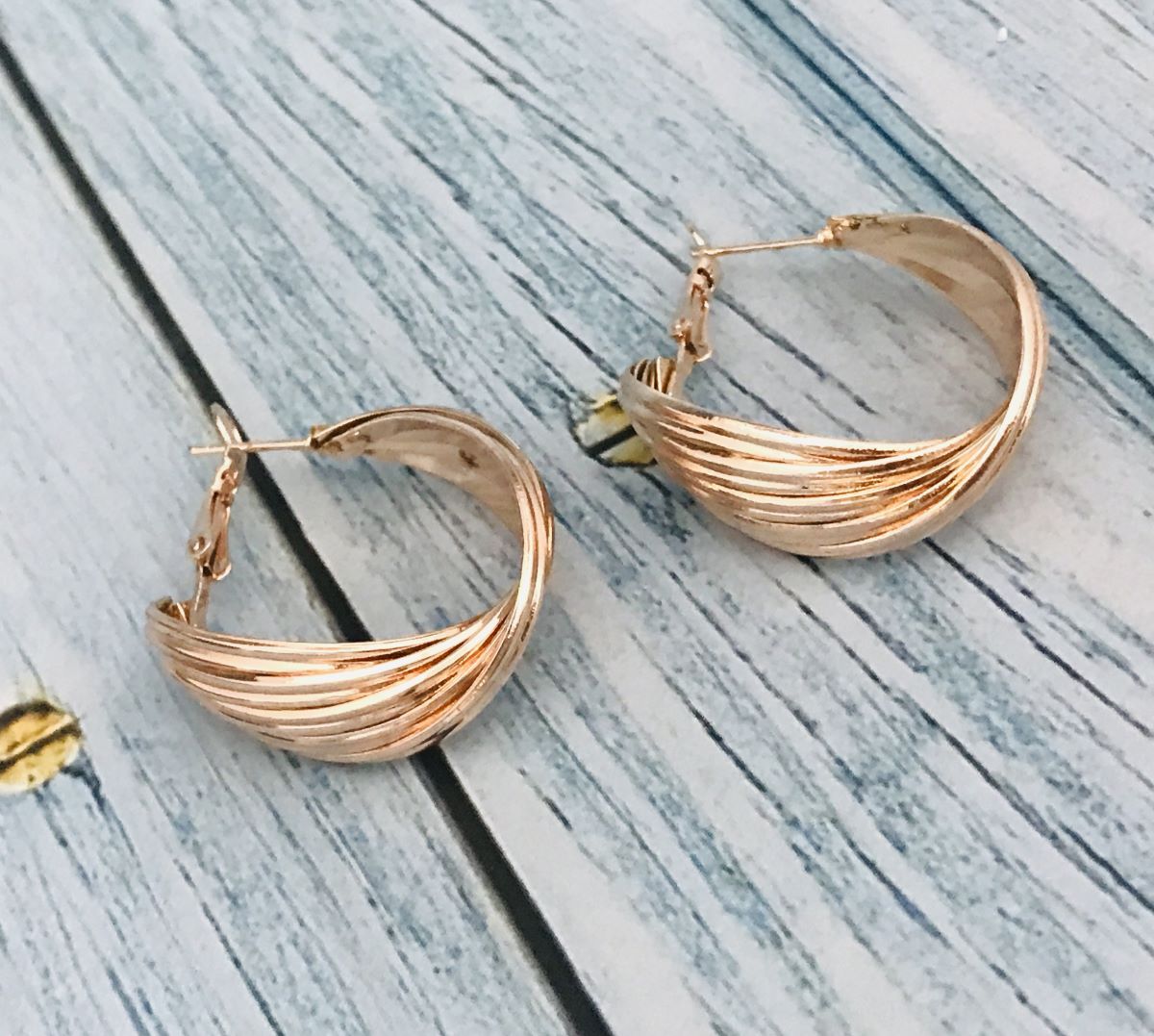 Set of 6 Rose Gold Earrings