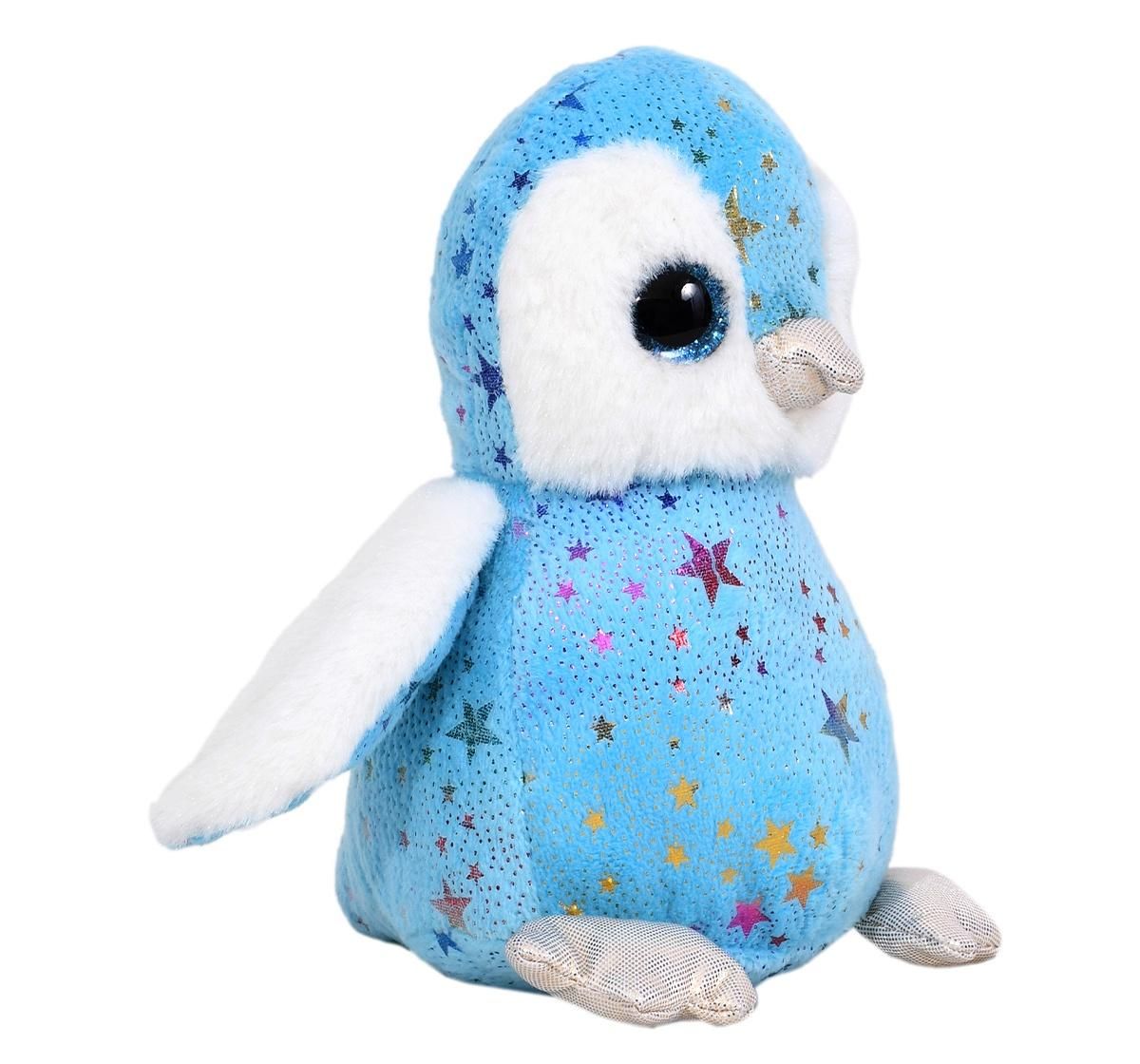 Mirada Blue Foil Glitter Eye Penguin Soft Toy - 18Cm