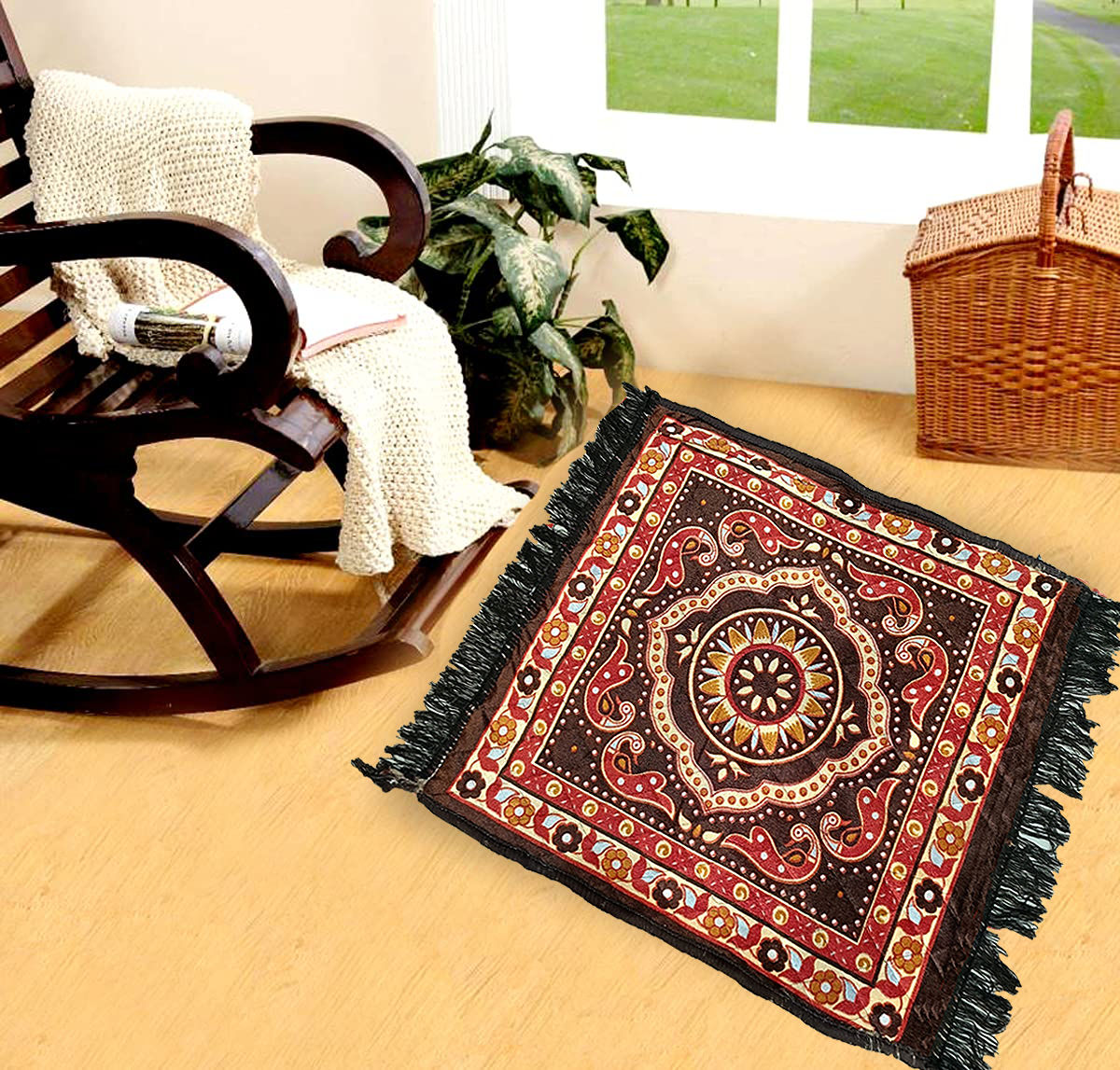 Elegant Weavers Aasan Mat - Brown