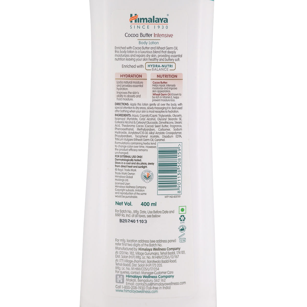 Himalaya Cocoa Butter Intensive Body Lotion