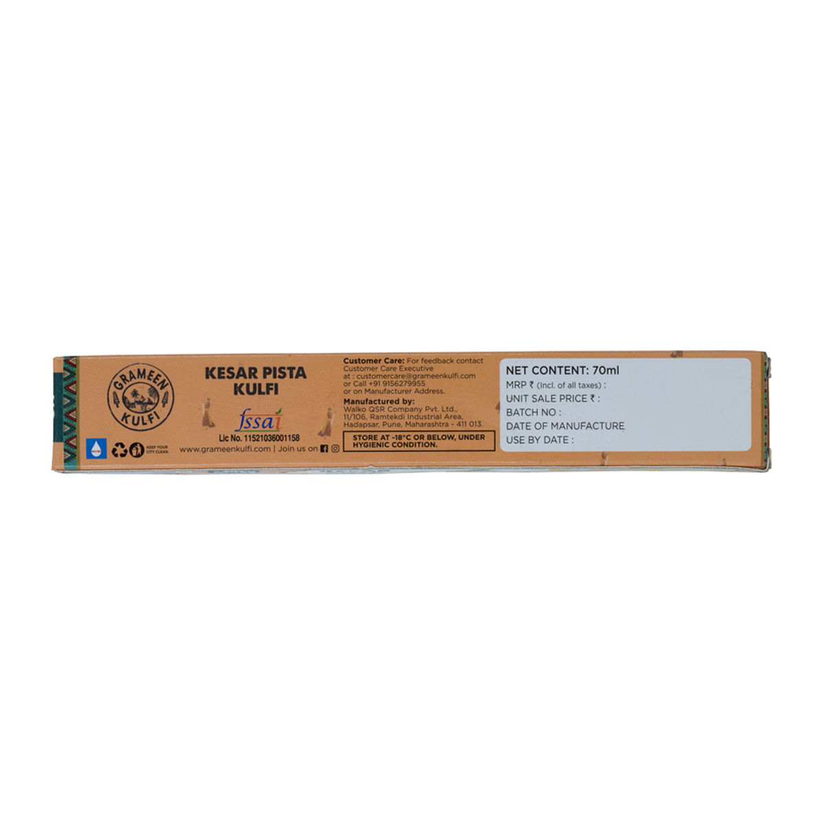 Grameen Kesar Pista Kulfi Stick 70 ml Combo