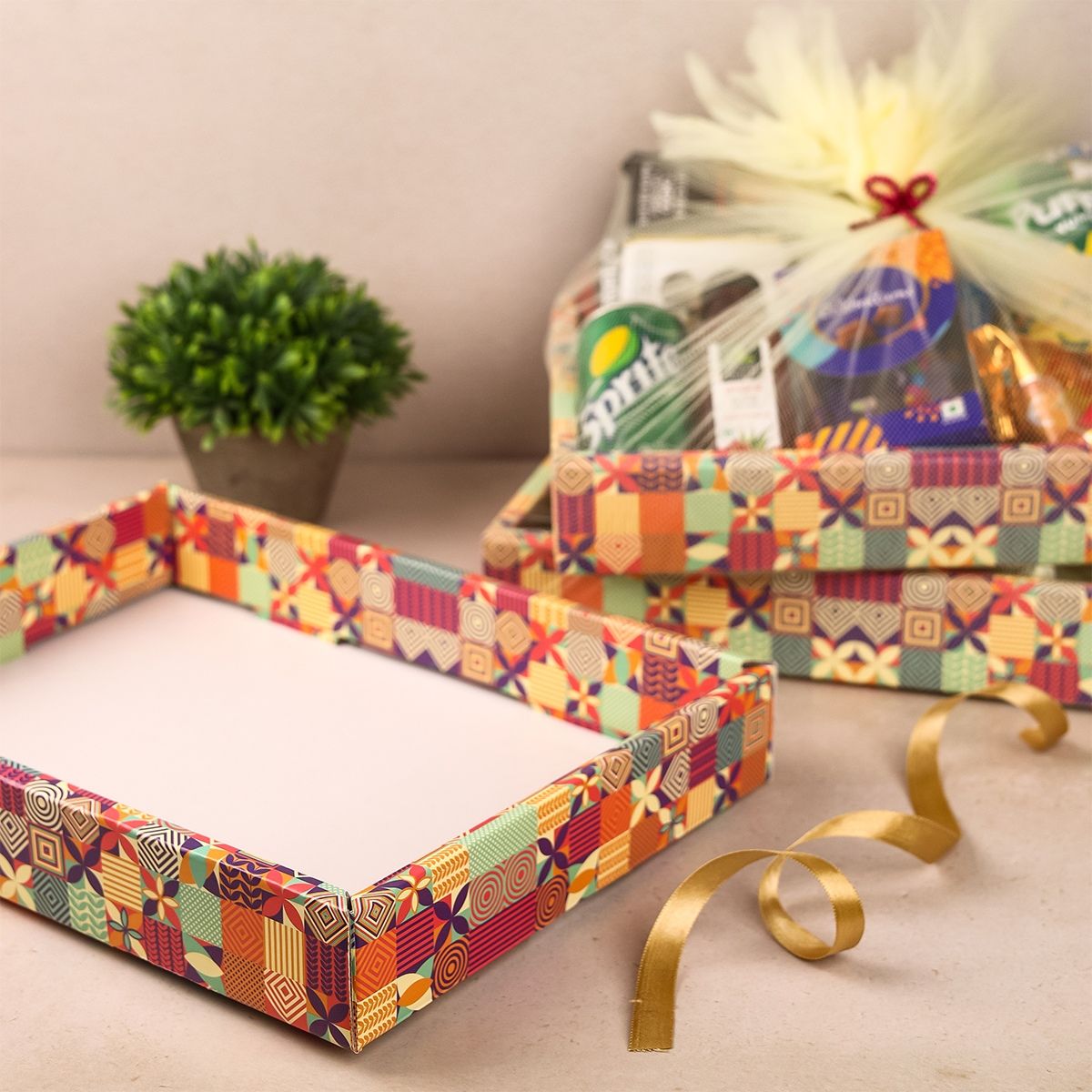 Birch & Co. Hamper Box | Multicolour | Pack of 4