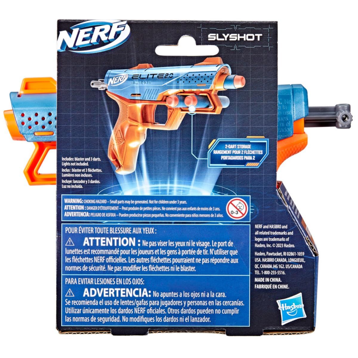 Nerf Elite 2.0 Slyshot Blaster: Compact Foam Dart Shooter for Fun Play | Toy Gun