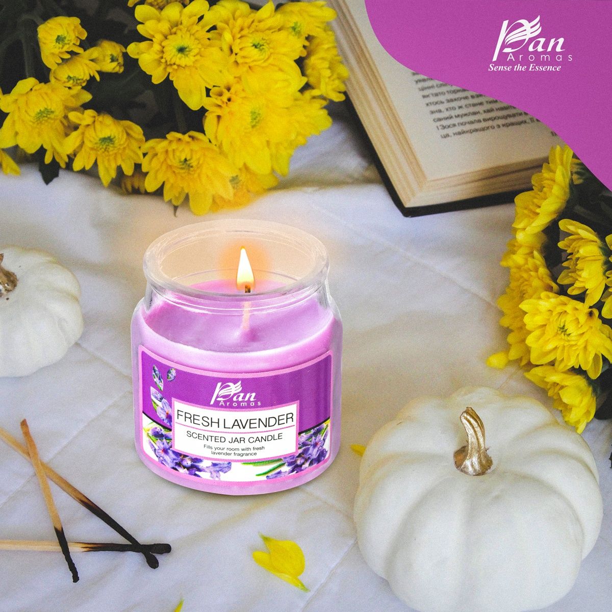 Pan Aromas Jar Candle With Lid - Fresh Lavender