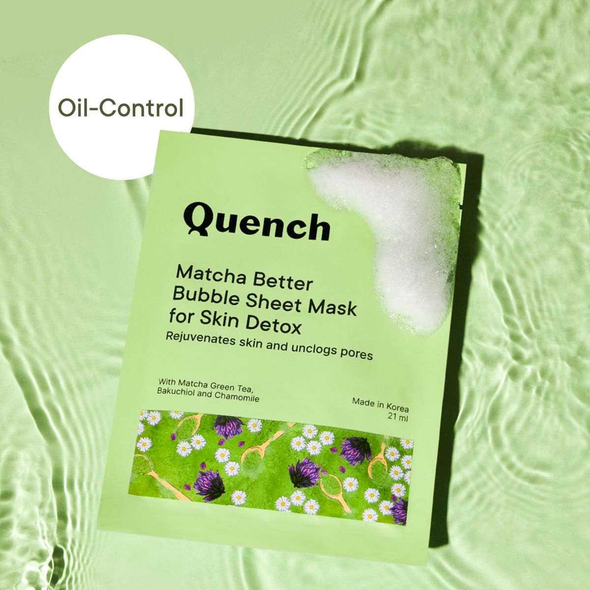 Quench Matcha Better Bubble Face Sheet Mask