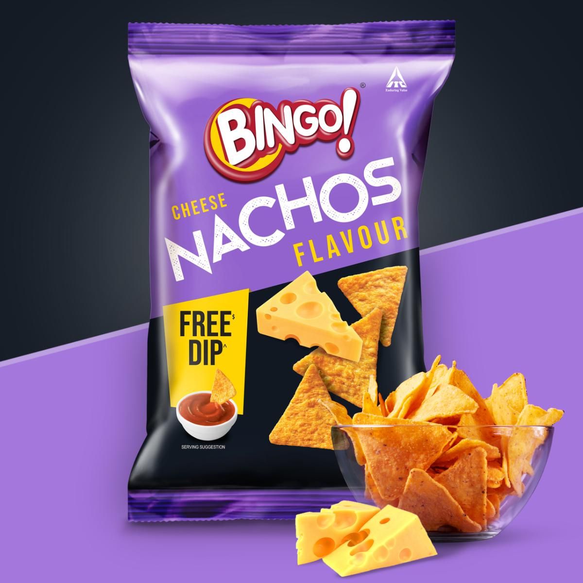 Bingo! Cheese Nachos with Free Dip