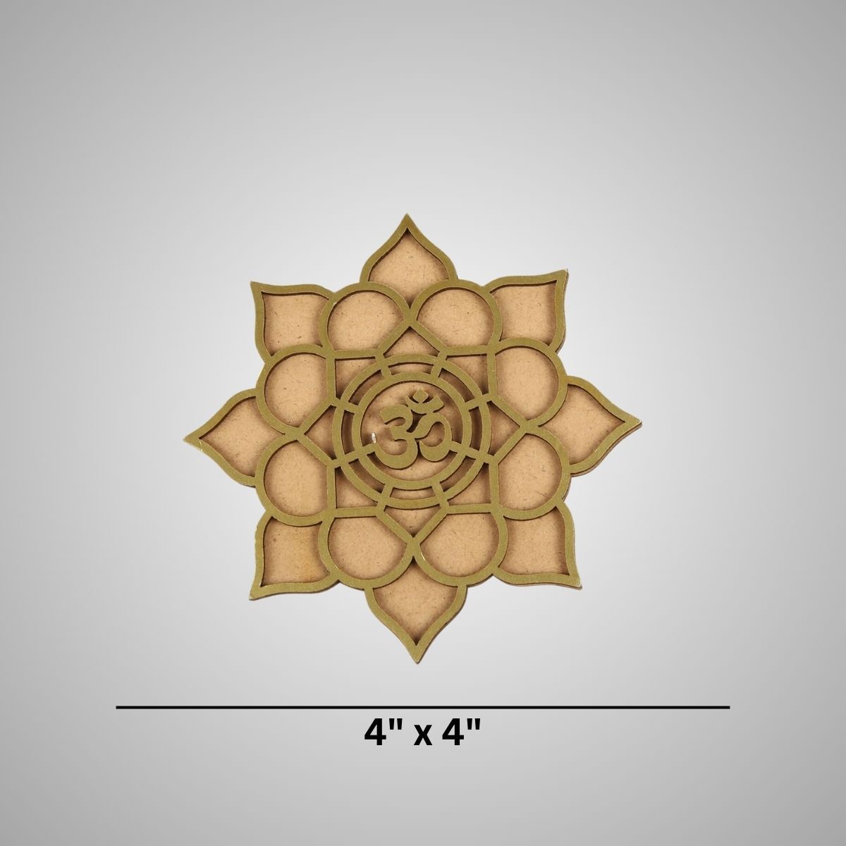 DiaCraft Rangoli Stencil Om - Multicolor | 4 x 4 Inch