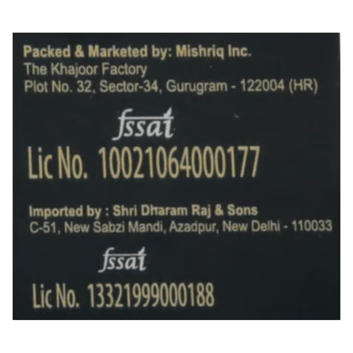 Mishriq Kimia Gold Dates
