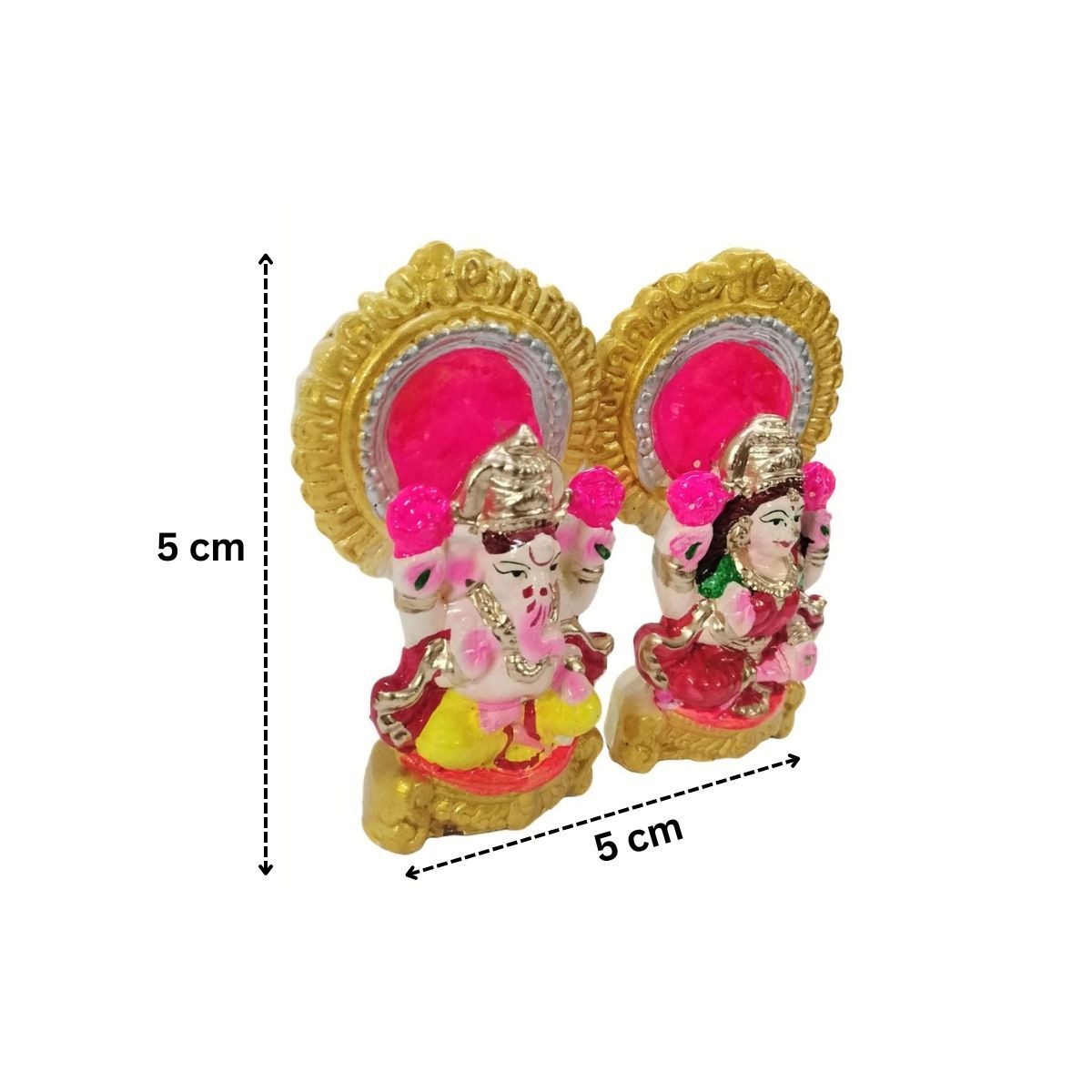 Colour Laxmi Ganesh Set 5 Inch Design 2