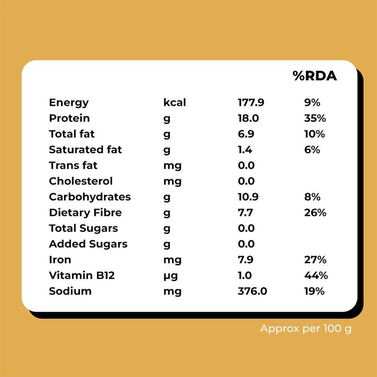 Hello Tempayy 36g Protein Tempeh Cubes | Tawa Masala - Low Fat & High Fibre