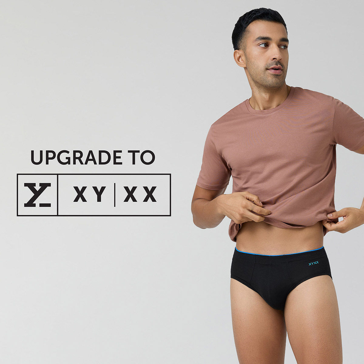 XYXX Uno IntelliSoft Micro Modal Solid Brief | Men's Innerwear | Pack of 2 | Black + Grey- L