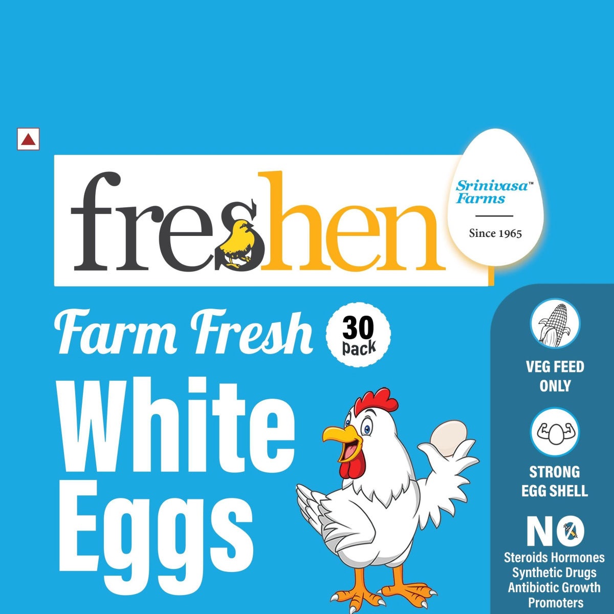 The Health Factory Zero Maida Bread - Simply Whole Wheat(350gms) & Freshen White Eggs 30 Piece(30pc) Combo