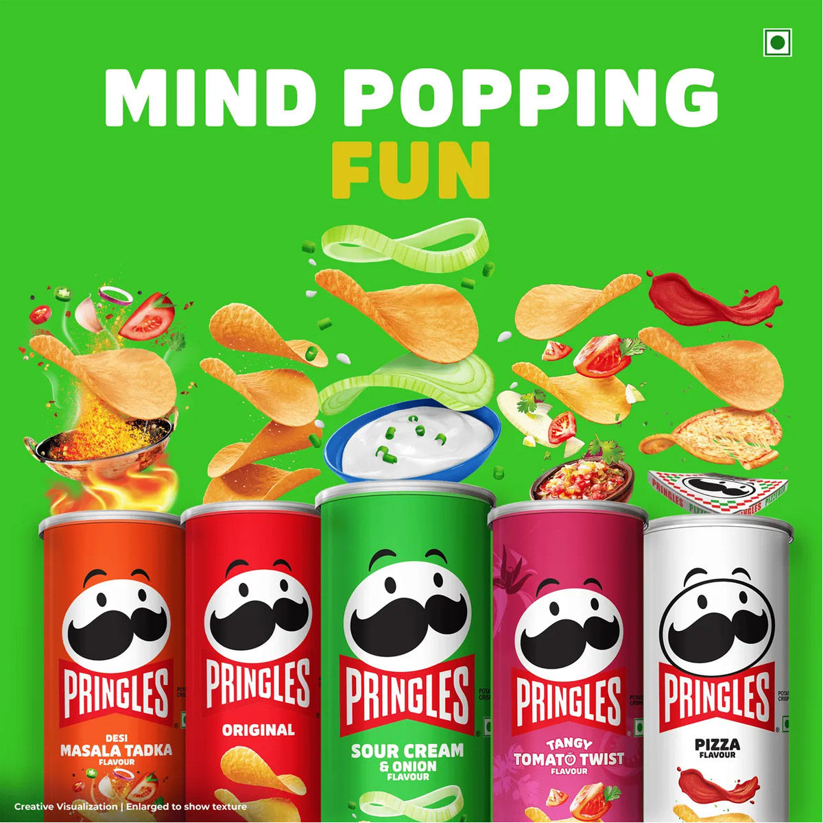 Pringles Potato Chips Sour Cream & Onion Flavour 107 g Combo